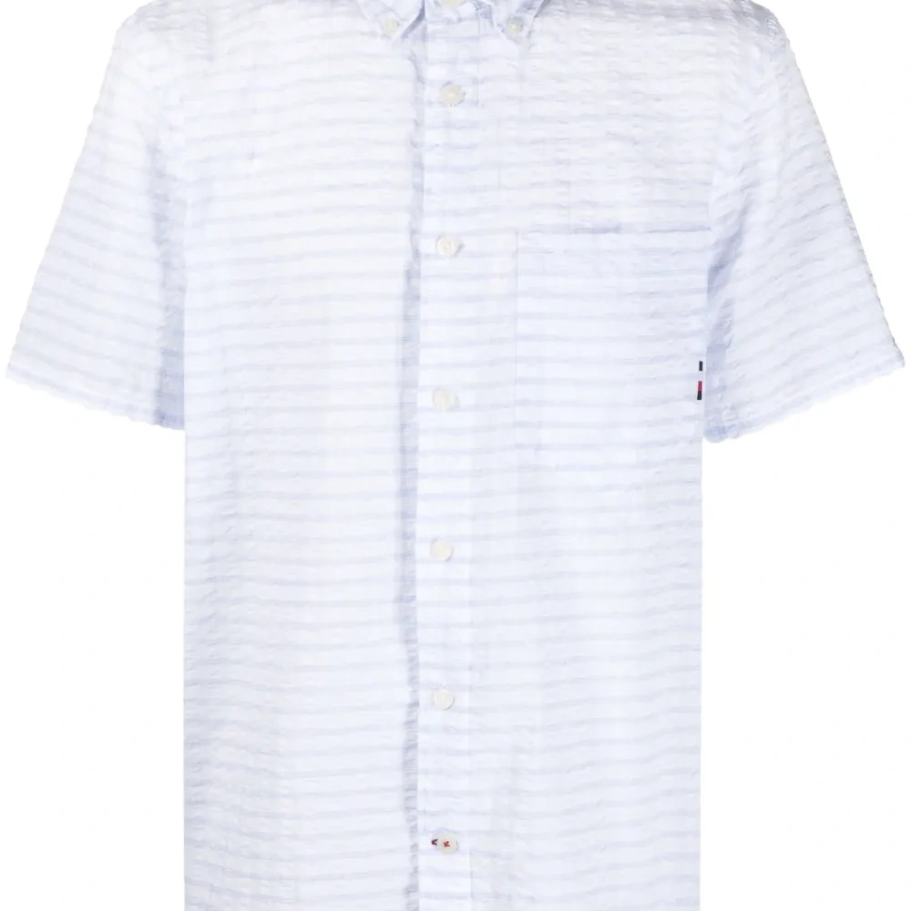 Фактурная рубашка с короткими рукавами