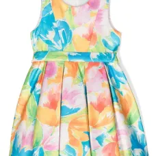 Платье без рукавов с цветочным принтом Платье без рукавов с цветочным принтом