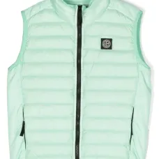 Дутый жилет с нашивкой-логотипом