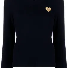 Шерстяной свитер с V-образным вырезом