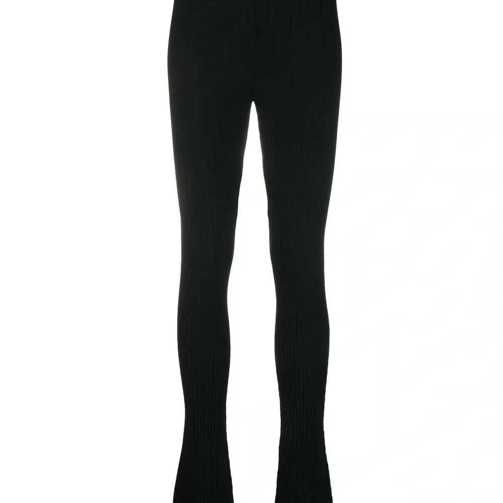 Брюки в рубчик с вырезами