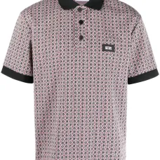 жаккардовая рубашка поло с нашивкой-логотипом жаккардовая рубашка поло с нашивкой-логотипом