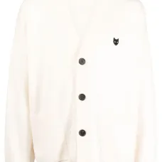 Кардиган с V-образным вырезом и логотипом