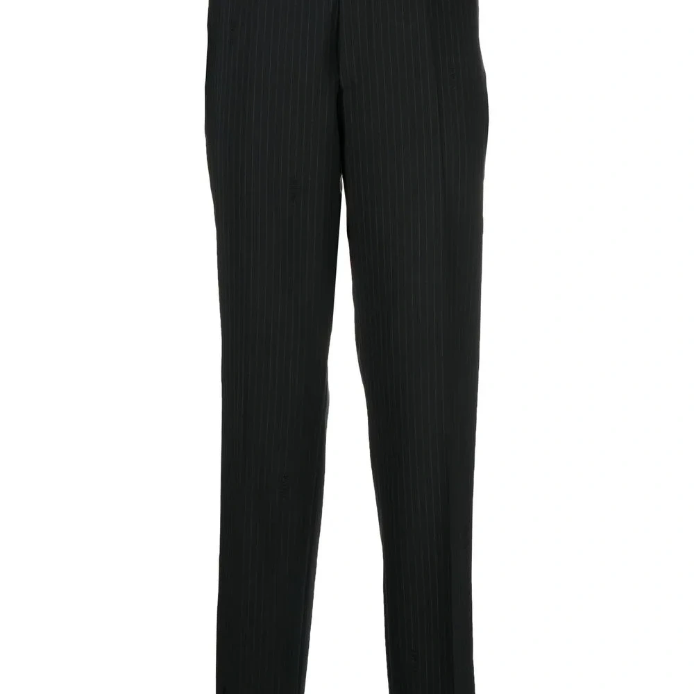 Брюки строгого кроя в тонкую полоску