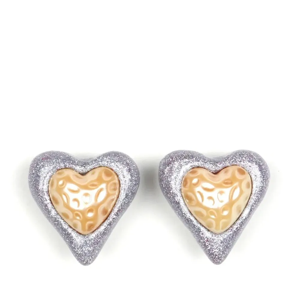 Серьги-гвоздики в виде сердца