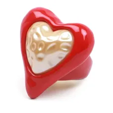 Кольцо с декором в виде сердца