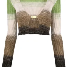 Укороченный кардиган с эффектом деграде Укороченный кардиган с эффектом деграде