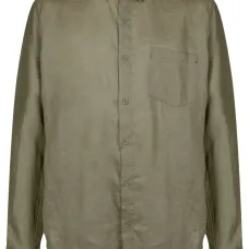 Льняная рубашка с длинными рукавами