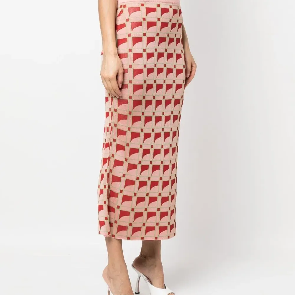 Жаккардовая юбка-карандаш