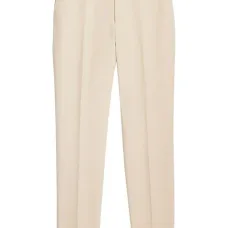 Брюки строгого кроя с завышенной талией