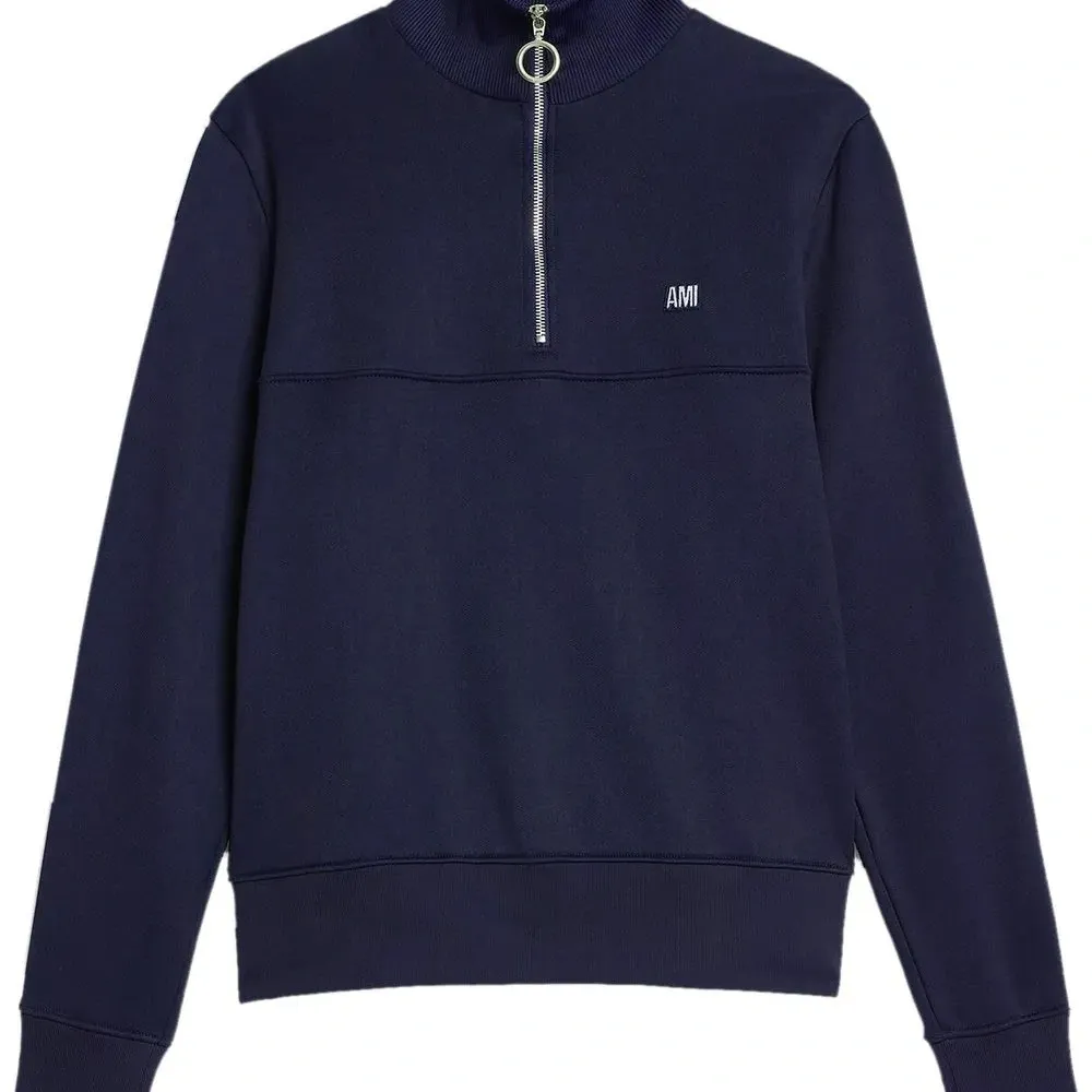 Толстовка с воротником на молнии и полосками