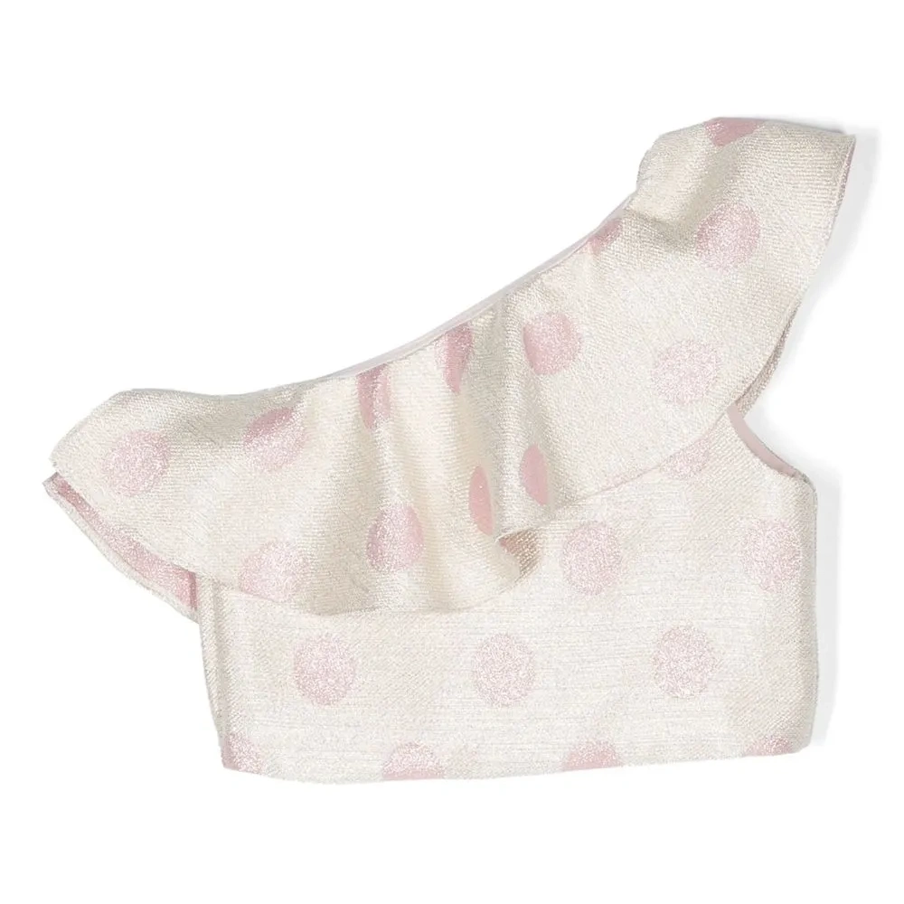 Топ на одно плечо с оборками