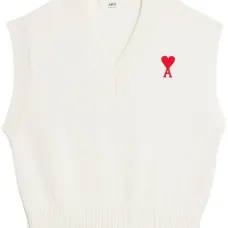 Топ с V-образным вырезом и монограммой Ami de Coeur