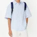 Полосатая рубашка с короткими рукавами