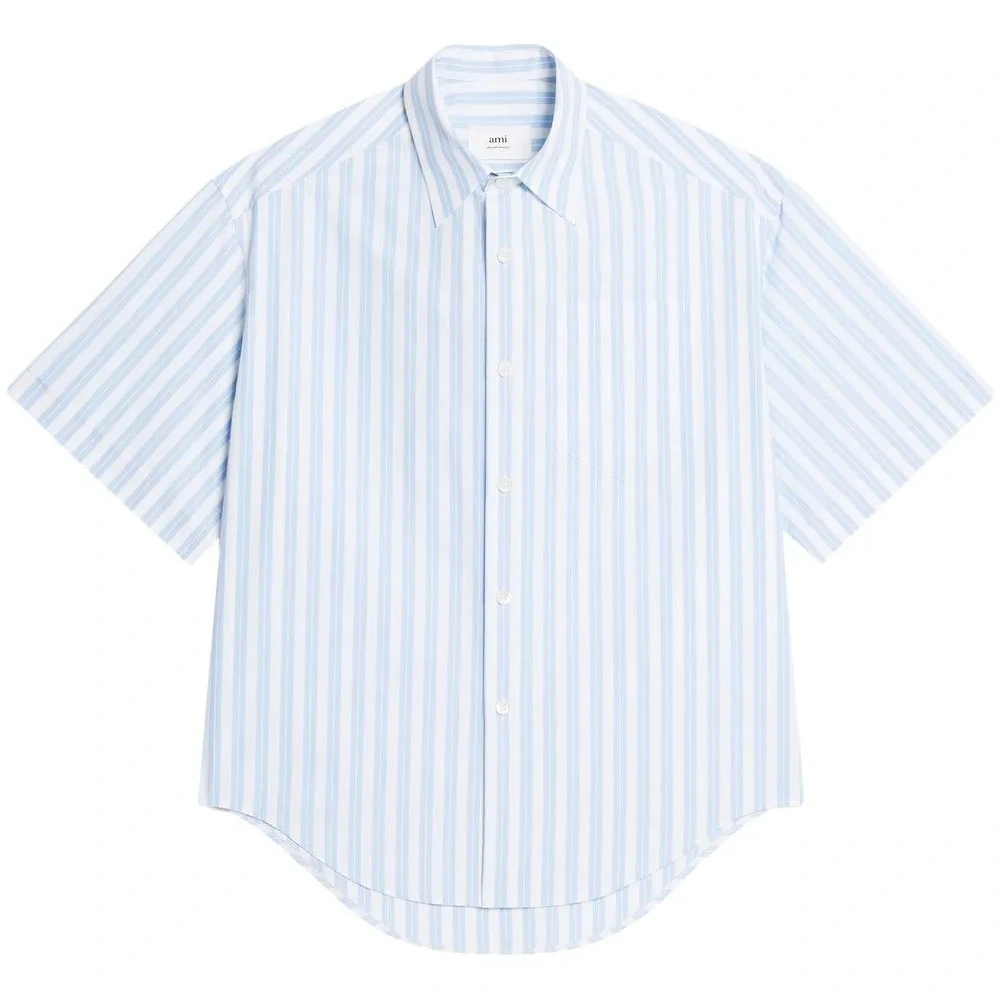 Полосатая рубашка с короткими рукавами