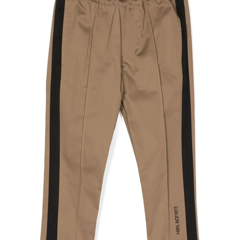 Брюки прямого кроя с лампасами