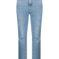 Прямые джинсы с прорезями Прямые джинсы с прорезями