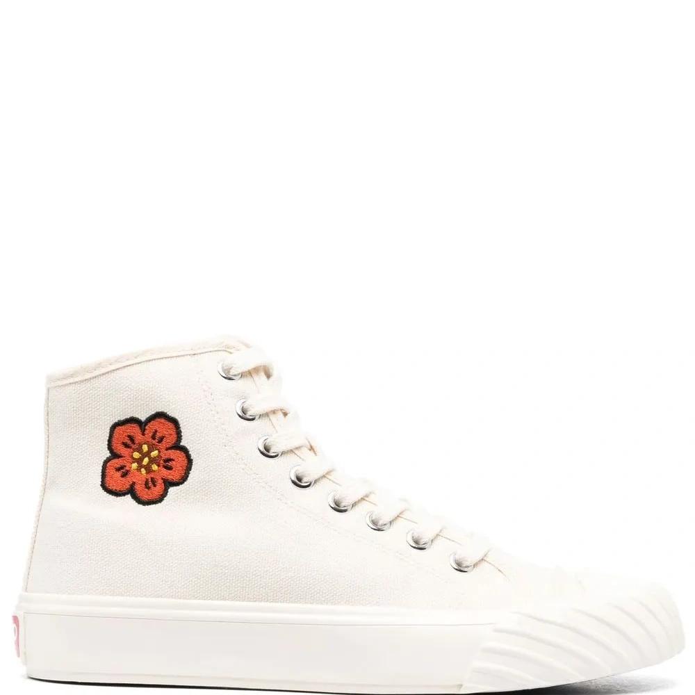 Высокие кроссовки с вышитым логотипом