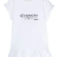 Платье-футболка с оборками и логотипом