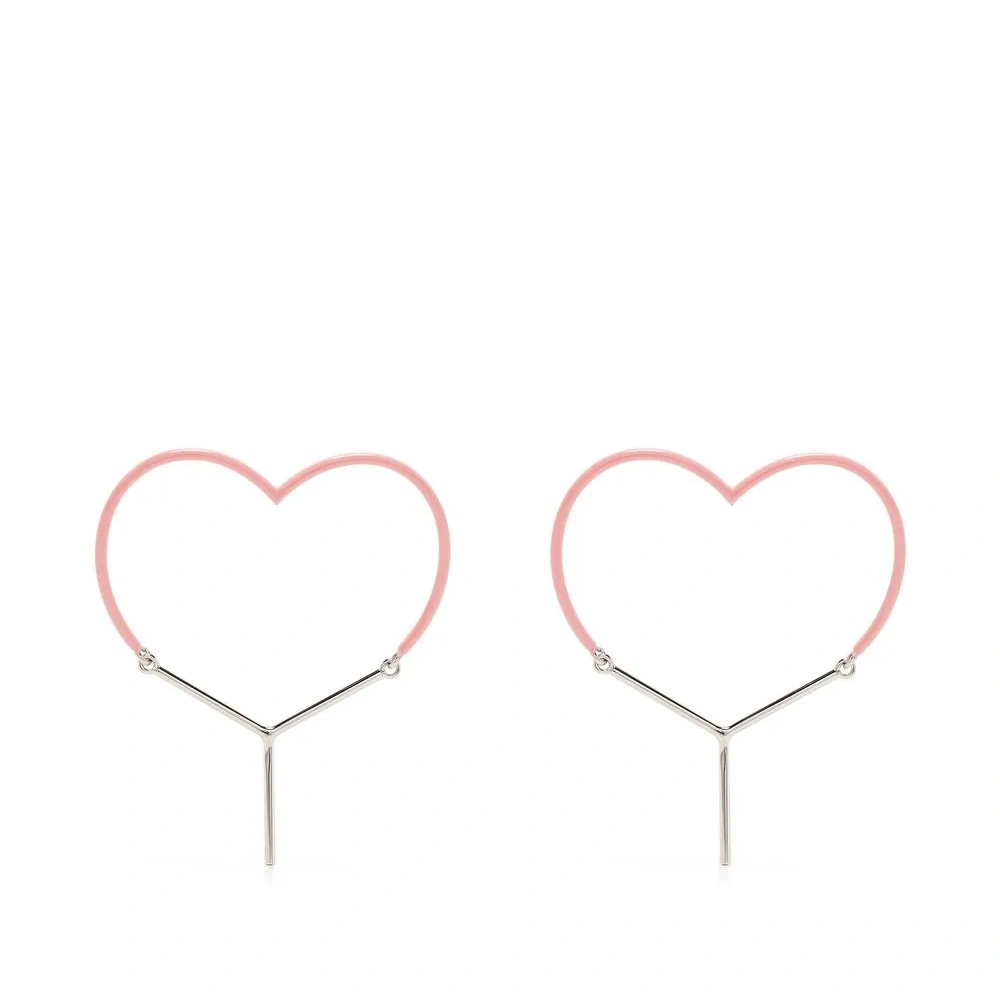 Серьги в форме сердца