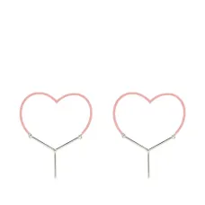 Серьги в форме сердца