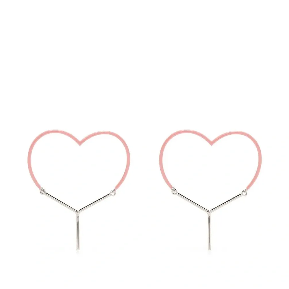 Серьги в форме сердца