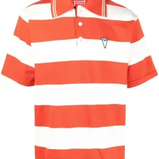 Полосатая рубашка поло с логотипом