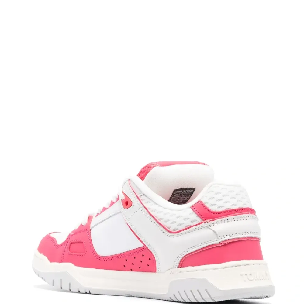 Двухцветные кроссовки со вставками