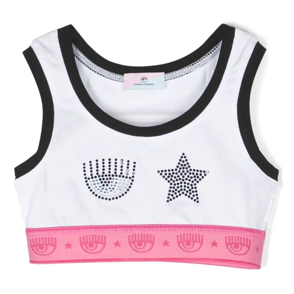 Укороченный топ со стразами