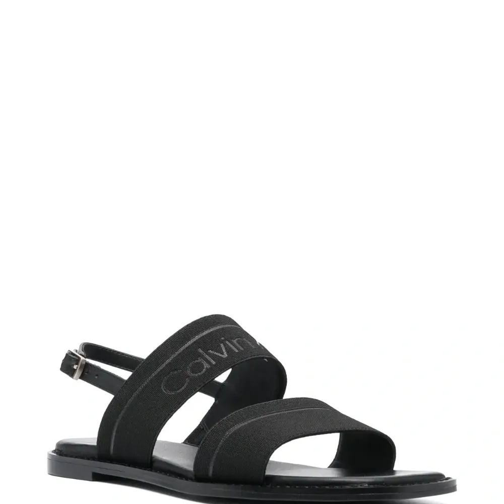 Сандалии с тисненым логотипом