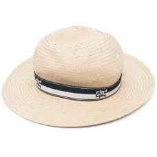 Плетеная шляпа с логотипом