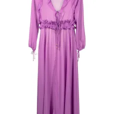 Платье макси с оборками