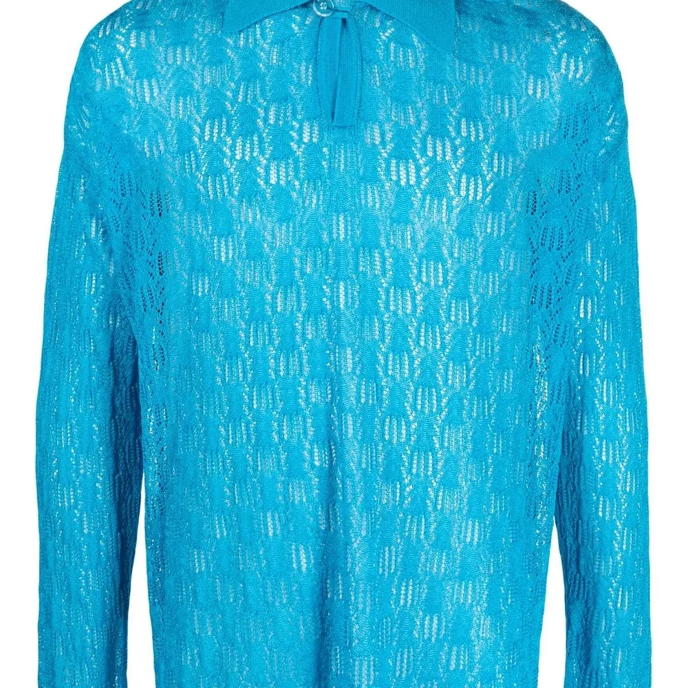 Рубашка поло с кружевом