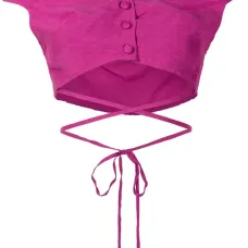 Укороченная блузка с открытыми плечами