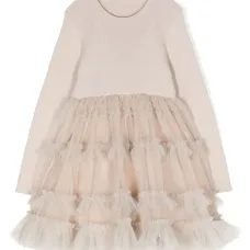 Сетчатое платье с круглым вырезом Сетчатое платье с круглым вырезом