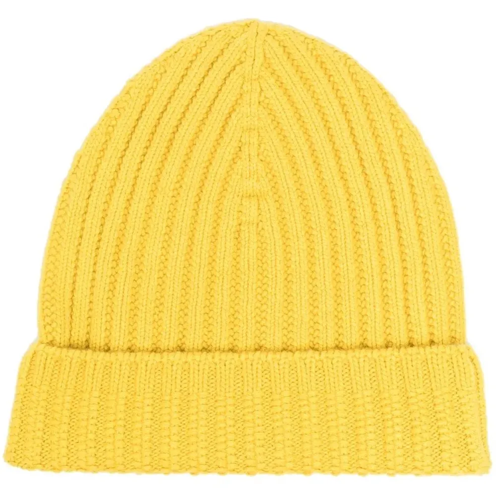 Кашемировая шапка бини в рубчик