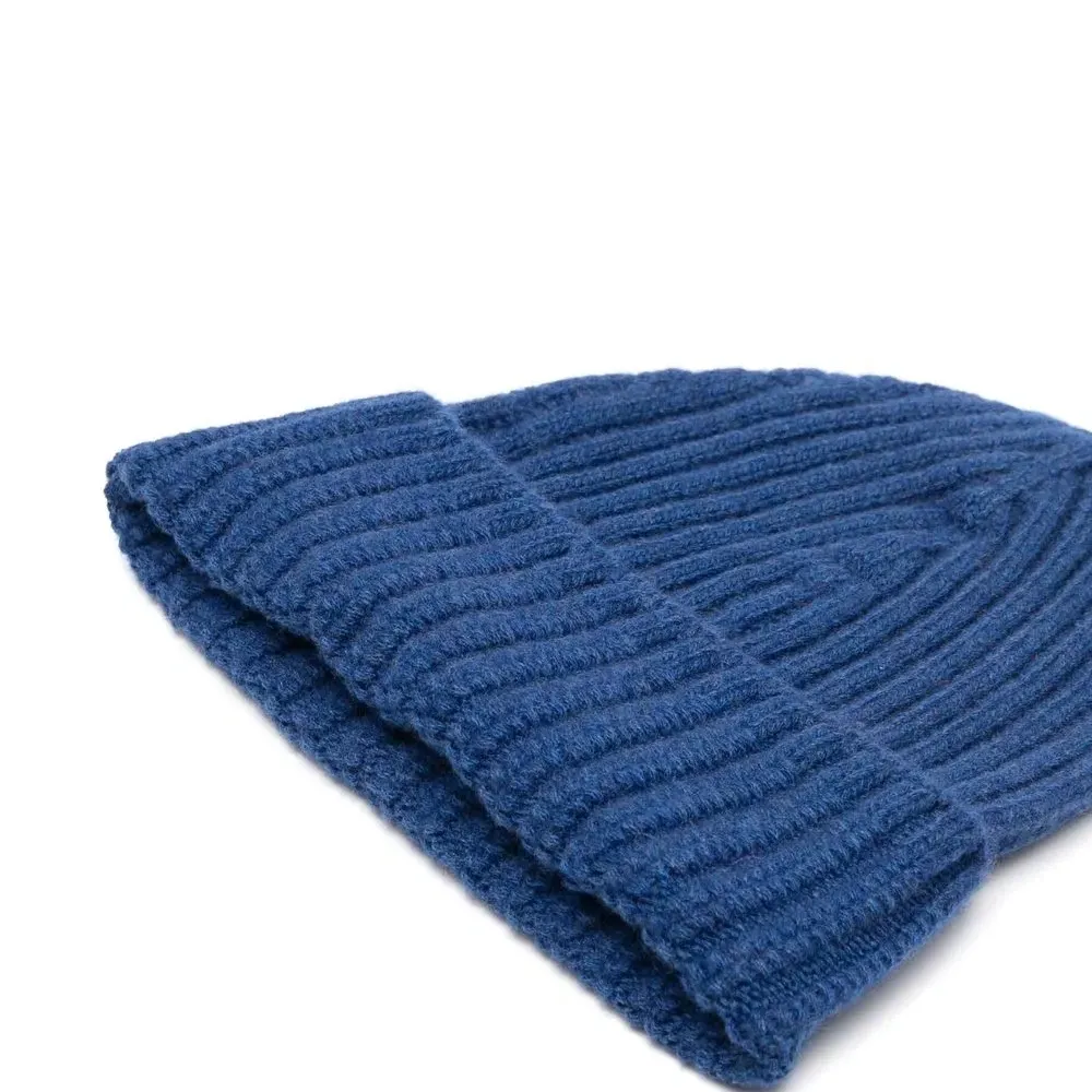 Кашемировая шапка бини в рубчик