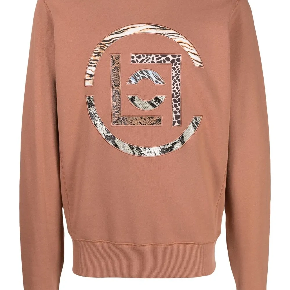 Толстовка с анималистичным принтом и логотипом