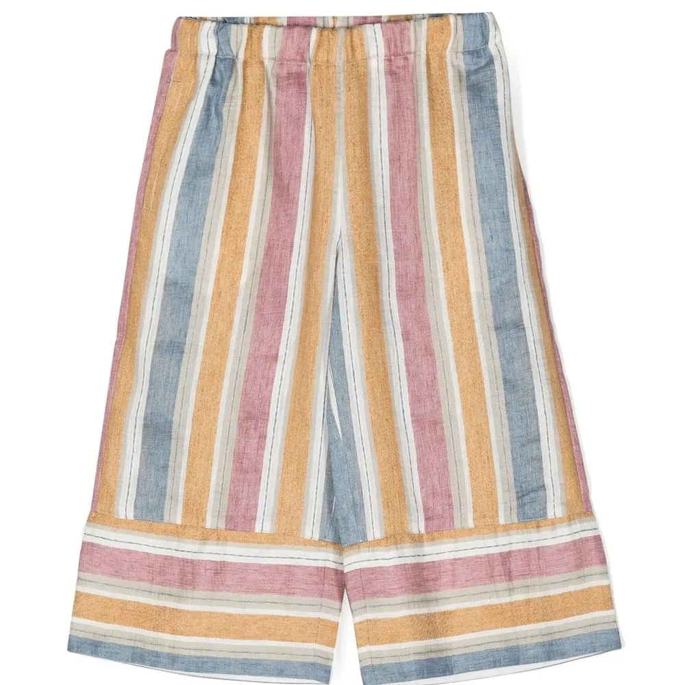 Широкие брюки в полоску