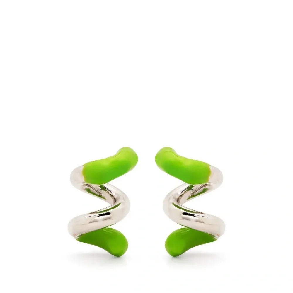 Серьги в стиле колор-блок