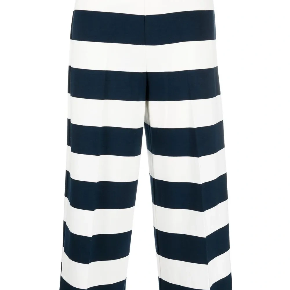 Укороченные брюки в полоску