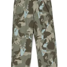 Прямые брюки с камуфляжным принтом