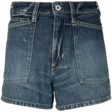 Джинсовые шорты с нашивкой-логотипом Джинсовые шорты с нашивкой-логотипом