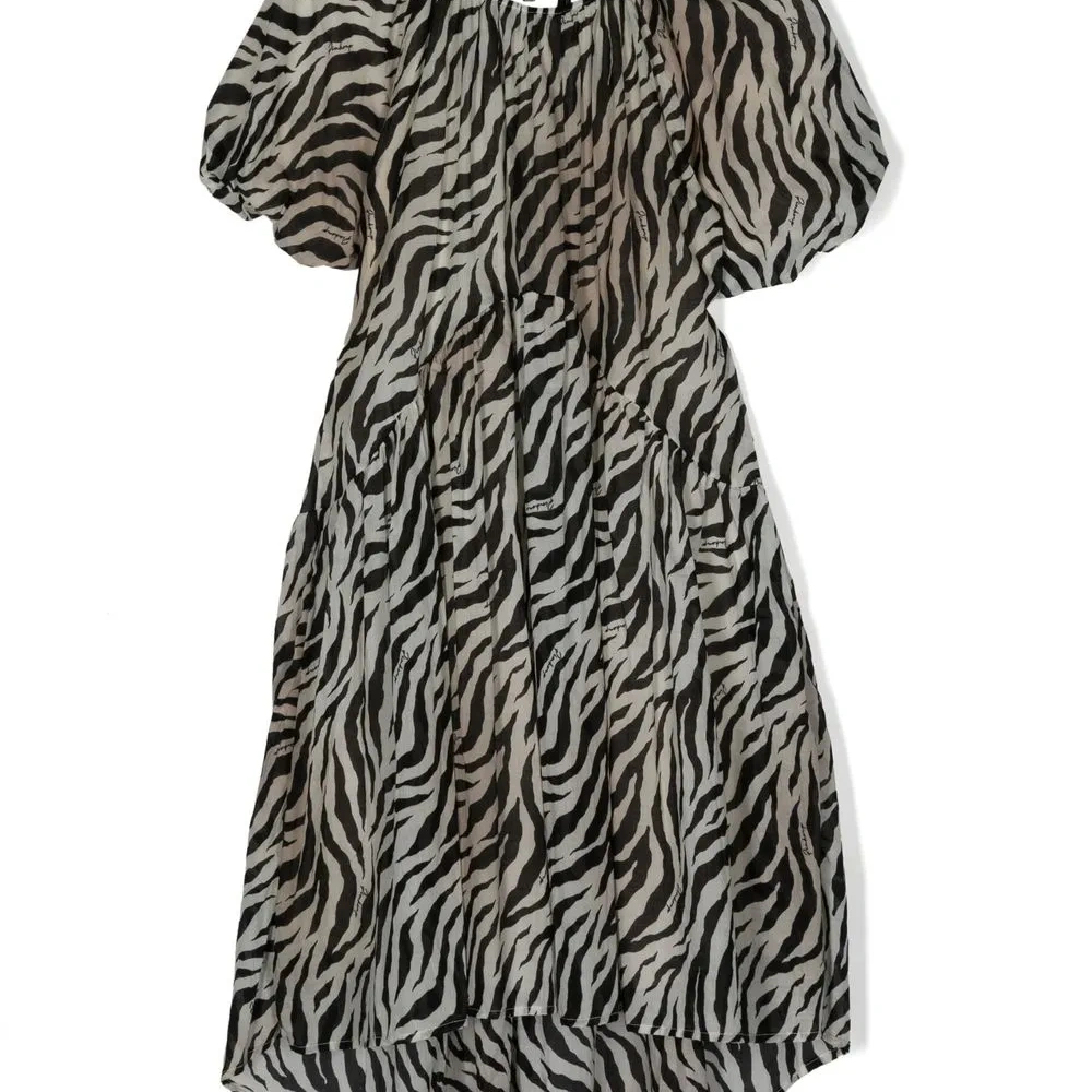 Платье с зебровым принтом