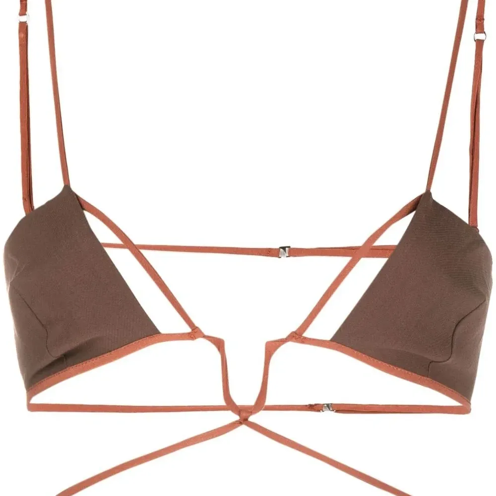 Укороченный топ с ремешками