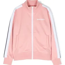 Спортивная куртка с полосками и вышитым логотипом