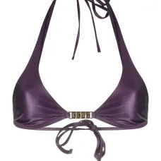 бикини с вырезом халтер и логотипом бикини с вырезом халтер и логотипом