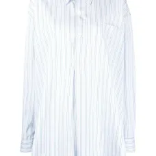 Полосатая рубашка оверсайз с длинными рукавами