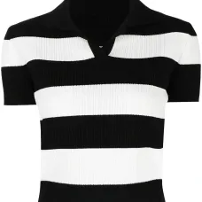 Укороченная футболка в горизонтальную полоску Укороченная футболка в горизонтальную полоску