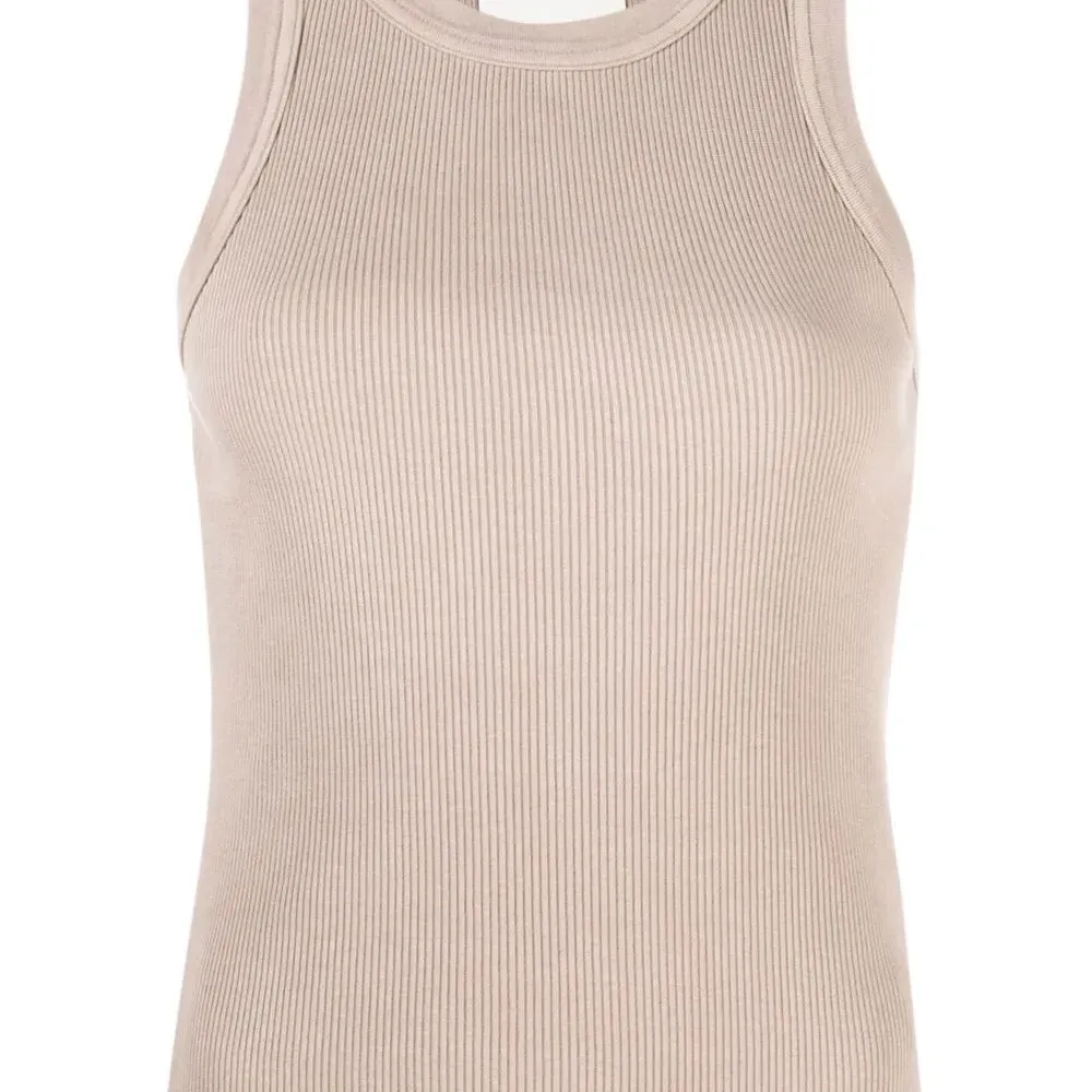 Топ в рубчик без рукавов